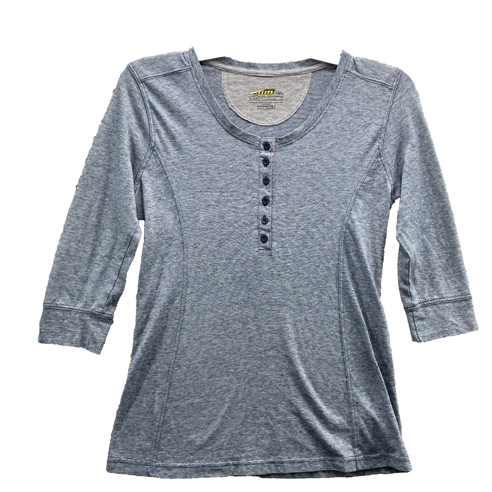Klim Silhouette Top Women Small Henley Casual‎ Performance Travel Minimalist Y2k